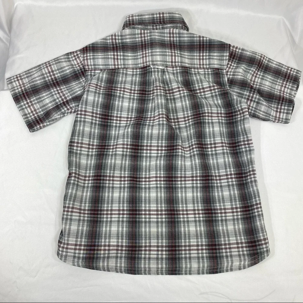 Arizona Jean Company Boy’s Plaid Short Sleeve Button Down